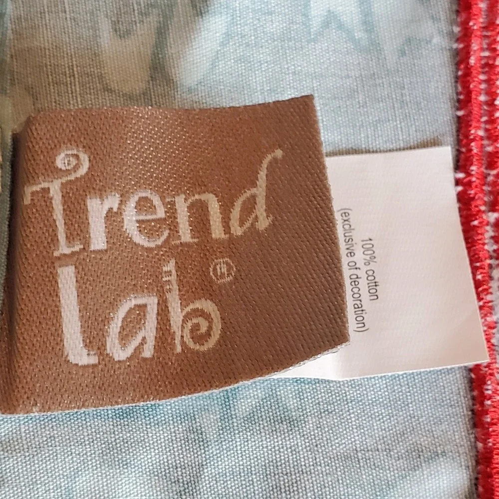 Trend Lab Dinosaur Window Valance Blue Cotton Tab Top Nursery Decor 56x15